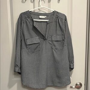 Kenar Black and White Polka Dot Blouse